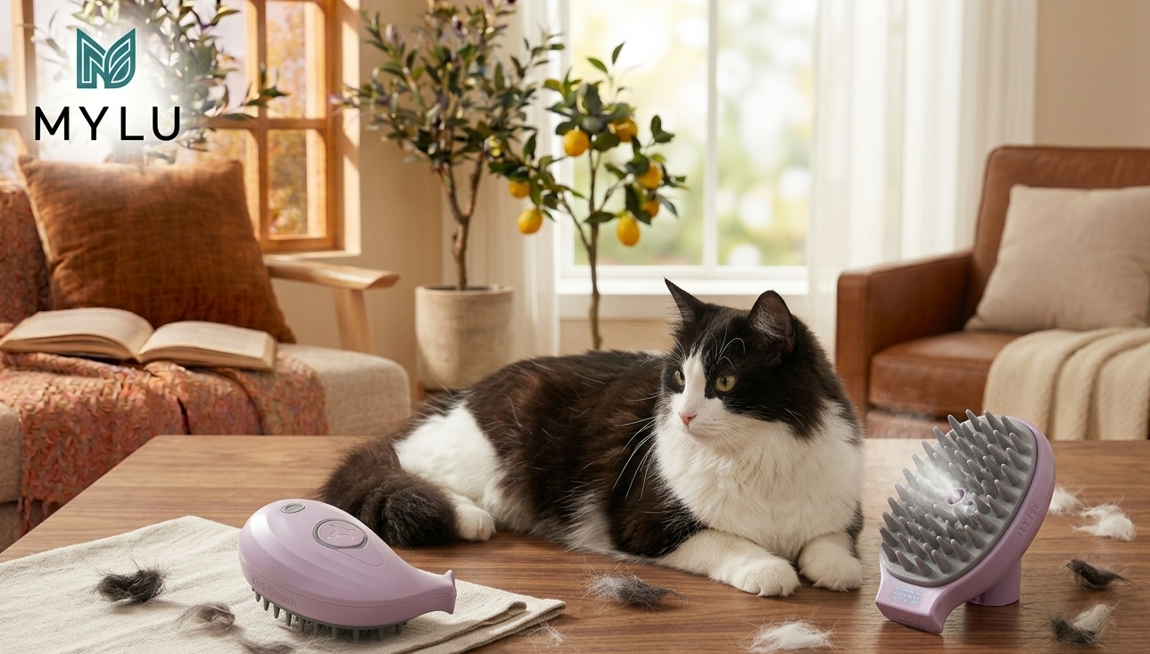 Cepillo vapor para mascota (rosa)